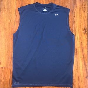 Blue nike Dri fit sleeveless shirt (tank top)